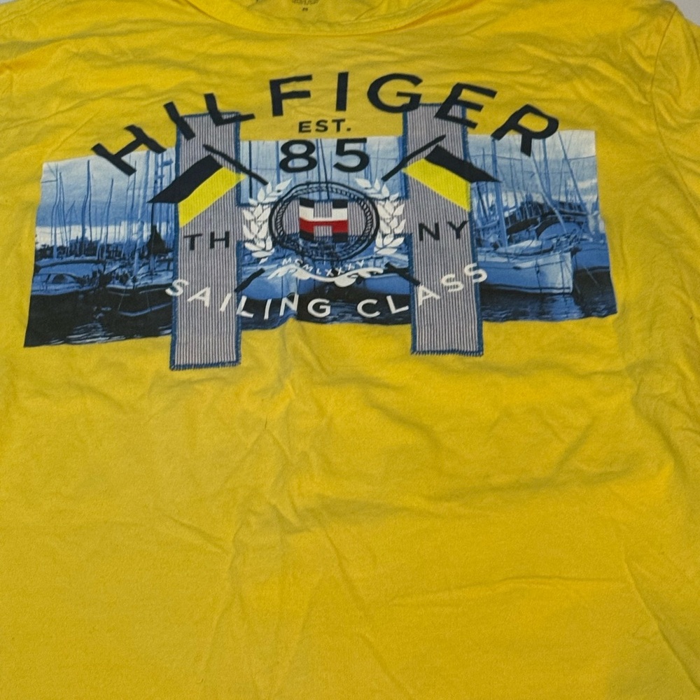 Yellow Tommy Hilfiger Graphic Men's Shirt - Picture 2 of 6